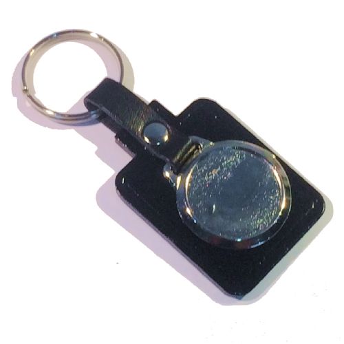 Keyfob Blank Rectangle 25mm and clear dome